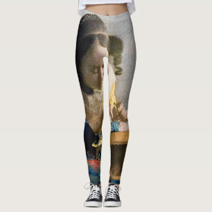 Johannes Vermeer - Der Lacemaker Leggings