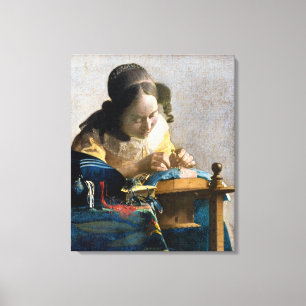 Johannes Vermeer - Der Lacemaker Leinwanddruck