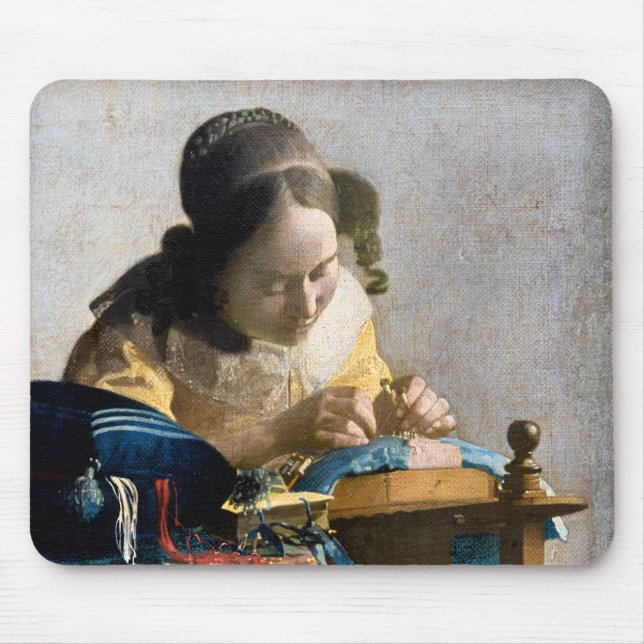 Johannes Vermeer - Der Lacemaker Mousepad (Vorne)