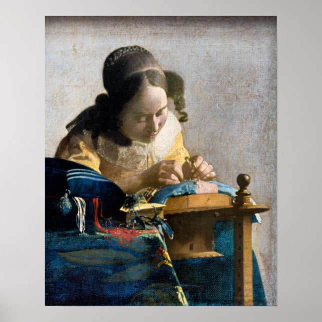 Johannes Vermeer - Der Lacemaker Poster (Vorne)