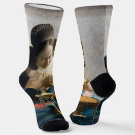 Johannes Vermeer - Der Lacemaker Socken