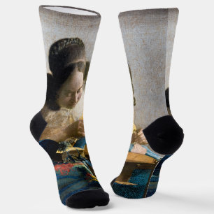 Johannes Vermeer - Der Lacemaker Socken