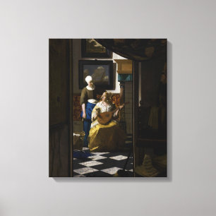 Johannes Vermeer - Der Liebesbrief Leinwanddruck