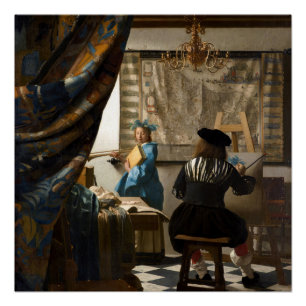 Johannes Vermeer - Die Allegorie der Malerei Poster