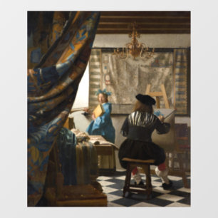Johannes Vermeer - Die Allegorie des Malens Fensteraufkleber