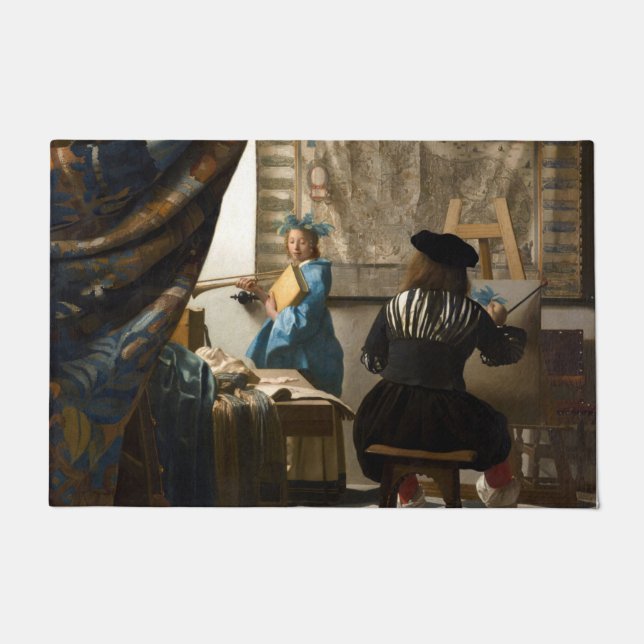 Johannes Vermeer - Die Allegorie des Malens Fußmatte (Vorderseite)