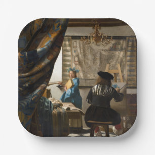 Johannes Vermeer - Die Allegorie des Malens Pappteller