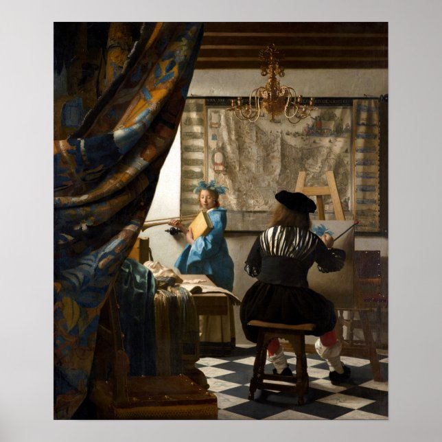 Johannes Vermeer - Die Allegorie des Malens Poster (Vorne)