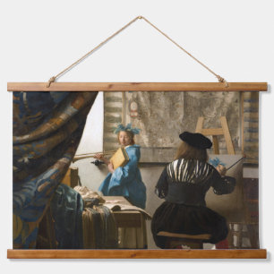 Johannes Vermeer - Die Allegorie des Malens Wandteppich Mit Holzrahmen