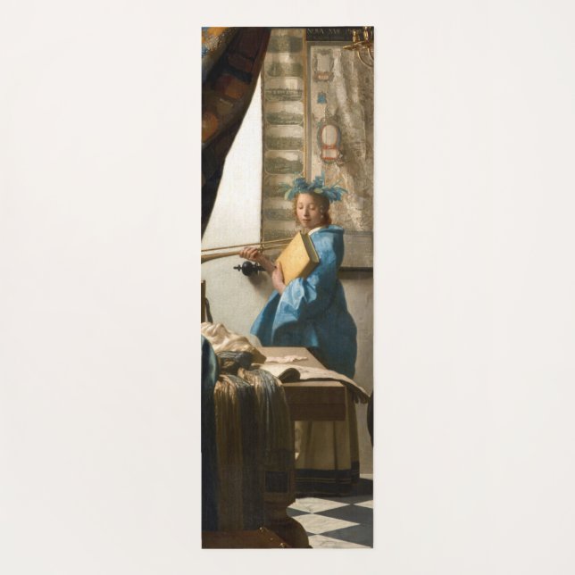 Johannes Vermeer - Die Allegorie des Malens Yogamatte (Rückseite)