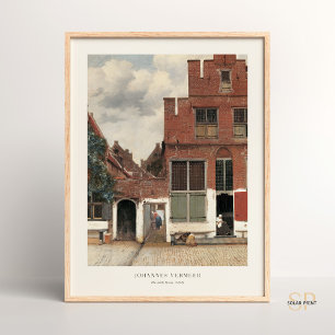 Johannes Vermeer Die Architektur der kleinen Straß Poster
