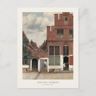 Johannes Vermeer Die Architektur der kleinen Straß Postkarte