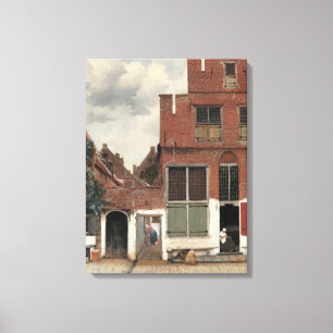 Johannes Vermeer - Die Little Street Classic Leinwanddruck