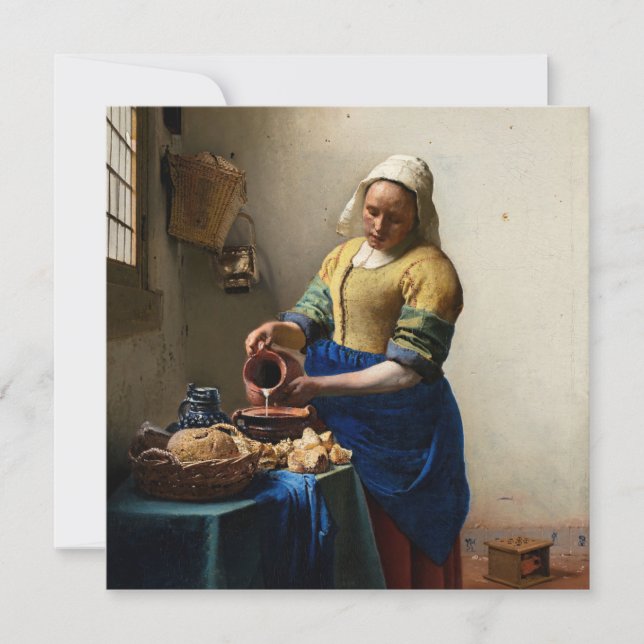 Johannes Vermeer - Die Milchmädchen Dankeskarte (Vorderseite)