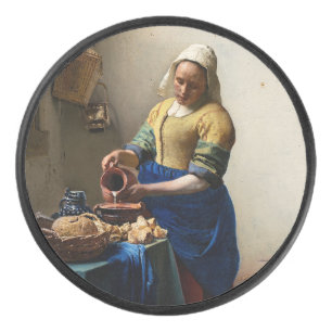 Johannes Vermeer - Die Milchmädchen Eishockey Puck