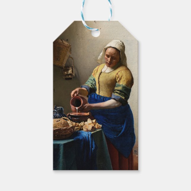 Johannes Vermeer - Die Milchmädchen Geschenkanhänger (Vorderseite)