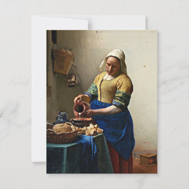 Johannes Vermeer, die Milchmädchen Karte (Vorderseite)