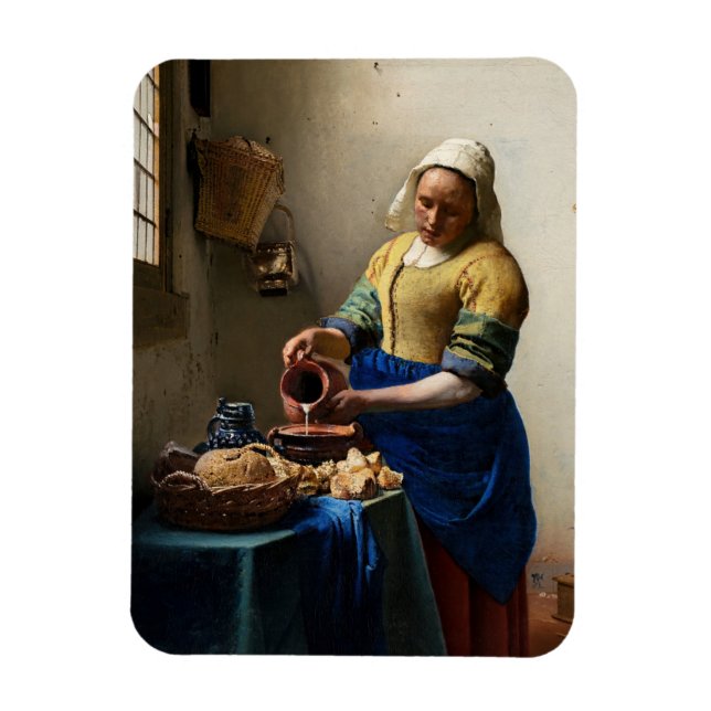 Johannes Vermeer - Die Milchmädchen Magnet (Vertikal)