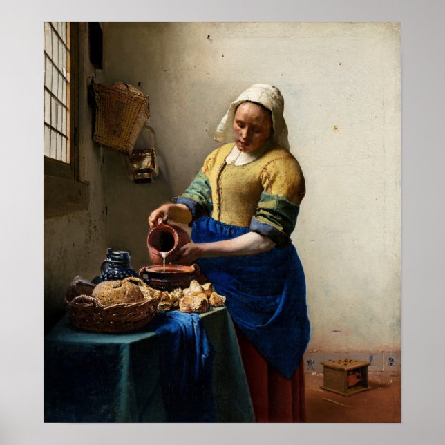 Johannes Vermeer - Die Milchmädchen Poster (Vorne)