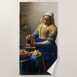 Johannes Vermeer - Die Milchmädchen Strandtuch
