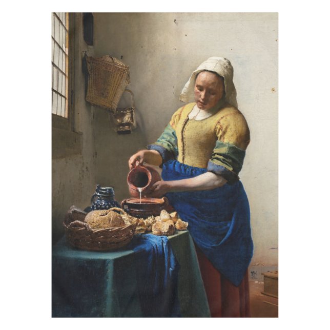 Johannes Vermeer - Die Milchmädchen Tischdecke (Vorderseite)