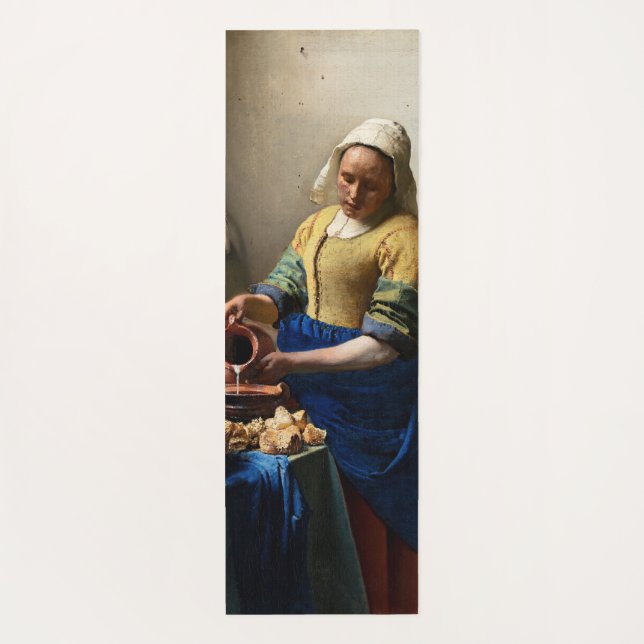 Johannes Vermeer - Die Milchmädchen Yogamatte (Rückseite)