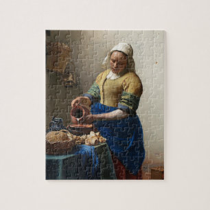 Johannes Vermeer - die Milkmaid-Malerei Puzzle