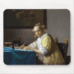 Johannes Vermeer - Eine Lady, die einen Brief schr Mousepad