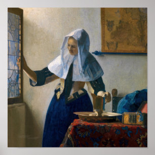 Johannes Vermeer - Frau mit Wasserkrug Poster