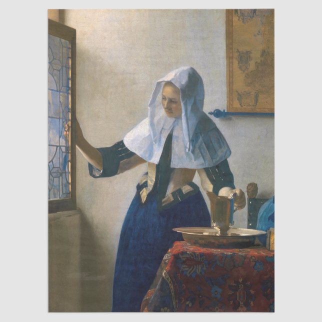 Johannes Vermeer - Frau mit Wasserpitcher Seidenpapier (Von Creator hochgeladen)