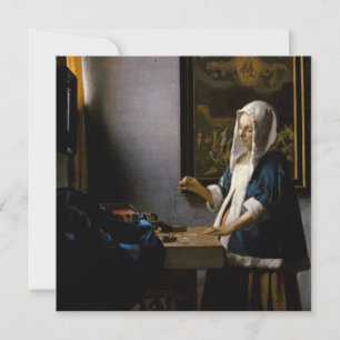 Johannes Vermeer - Frauen, die ein Gleichgewicht h Einladung