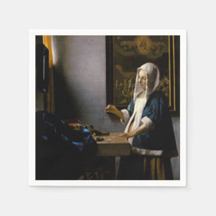 Johannes Vermeer - Frauen, die ein Gleichgewicht h Serviette