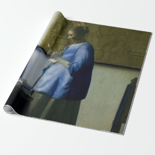 Johannes Vermeer - Frauen in blau lesen einen Brie Geschenkpapier