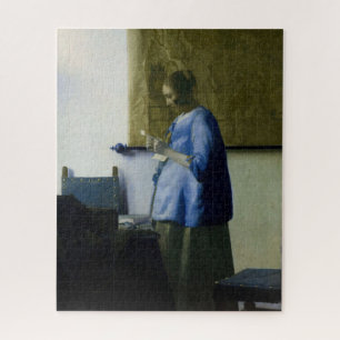 Johannes Vermeer - Frauen in blau lesen einen Brie Puzzle