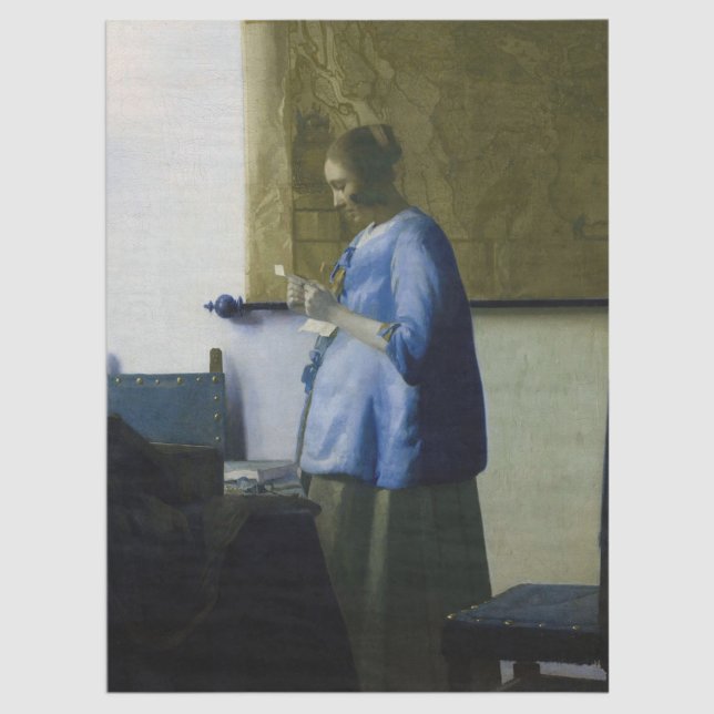 Johannes Vermeer - Frauen in blau lesen einen Brie Seidenpapier (Von Creator hochgeladen)