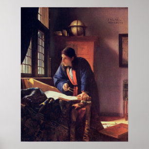 Johannes Vermeer, Geograf Poster