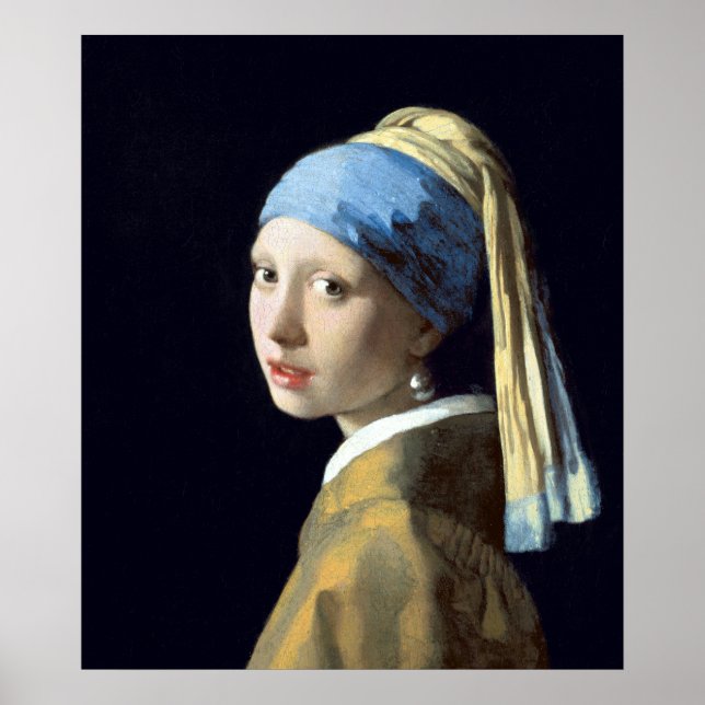 Johannes Vermeer Girl mit Perlenohrring Poster (Vorne)