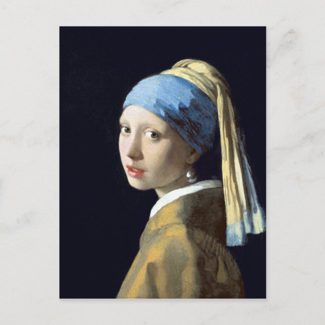 Johannes Vermeer Girl mit Perlenohrring Postkarte (Vorderseite)