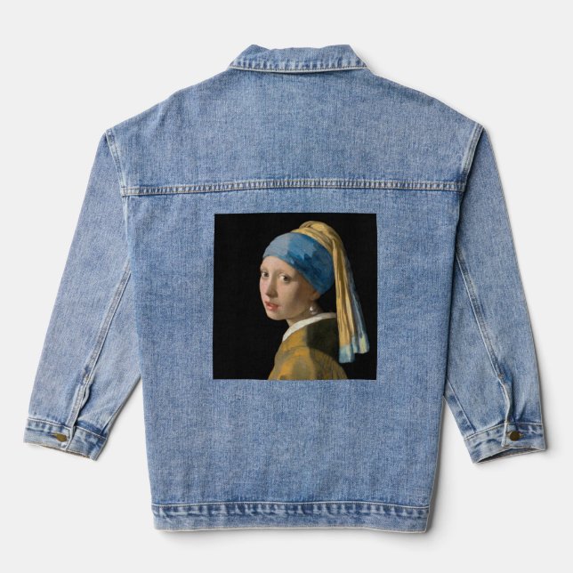 Johannes Vermeer - Girl with a Pearl Earring Jeansjacke (Rückseite)