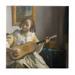 Johannes Vermeer - Gitarrenspieler Fliese