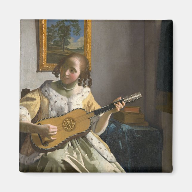 Johannes Vermeer - Gitarrenspieler Magnet (Vorne)