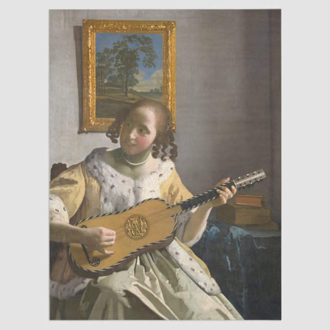 Johannes Vermeer - Gitarrenspieler Seidenpapier (Von Creator hochgeladen)