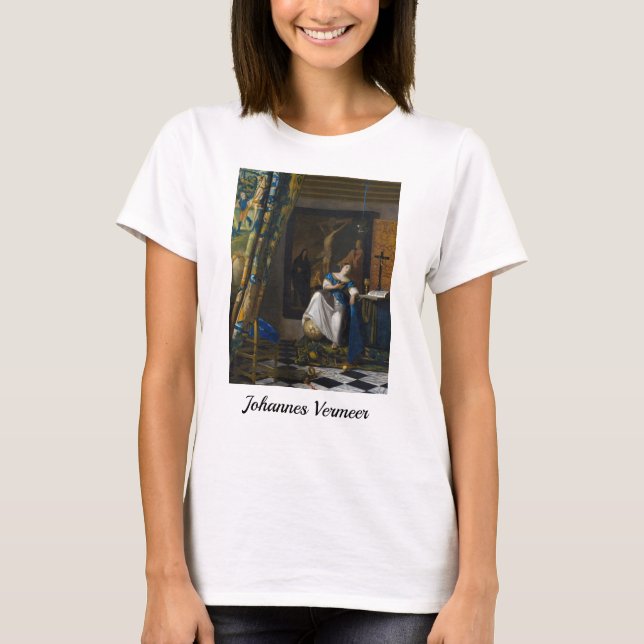 Johannes Vermeer - Glaubensvorstellung T-Shirt (Vorderseite)