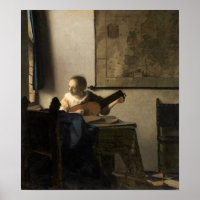 Johannes Vermeer - Junge Frau mit Lute