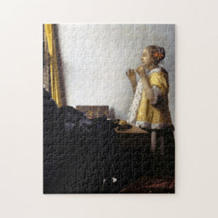 Johannes Vermeer - Junge Frau mit Pearl Necklace Puzzle