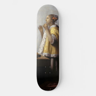 Johannes Vermeer - Junge Frau mit Pearl Necklace Skateboard