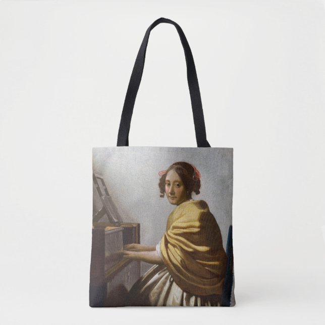 Johannes Vermeer - Junge Frau sitzt bei Virginal (Vorderseite)