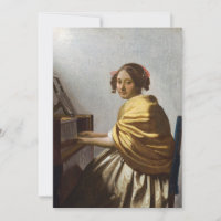 Johannes Vermeer - Junge Frau sitzt bei Virginal