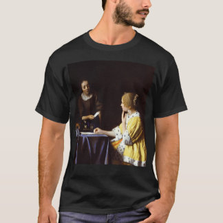 Johannes Vermeer Lady mit ihrem Maidservativen T-Shirt