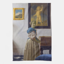 Johannes Vermeer - Lady Stehend bei einer Jungfrau